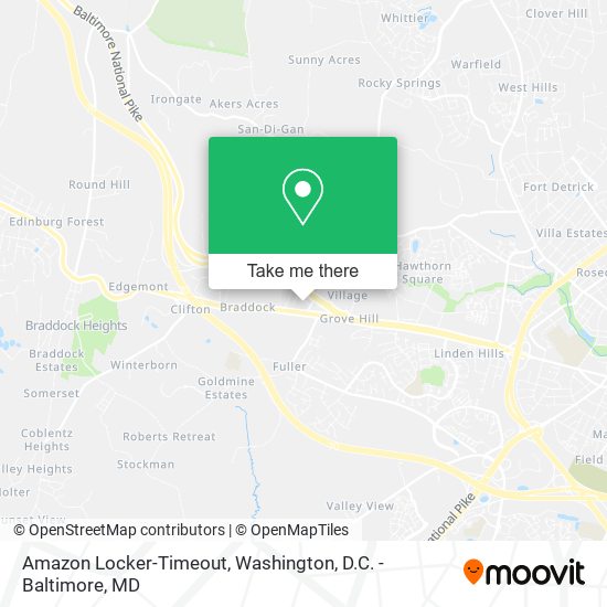 Mapa de Amazon Locker-Timeout