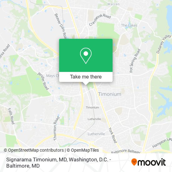 Mapa de Signarama Timonium, MD