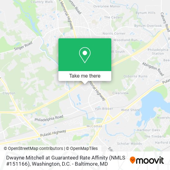 Mapa de Dwayne Mitchell at Guaranteed Rate Affinity (NMLS #151166)