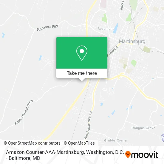 Amazon Counter-AAA-Martinsburg map