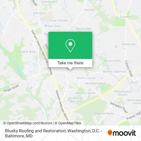 Blusky Roofing and Restoration map