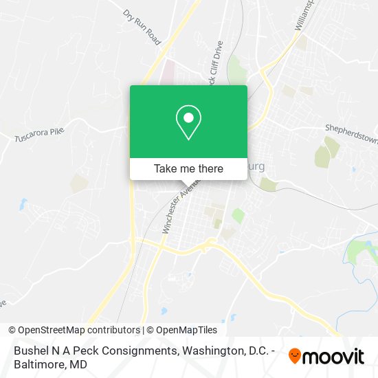 Mapa de Bushel N A Peck Consignments
