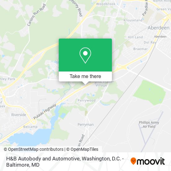 H&B Autobody and Automotive map