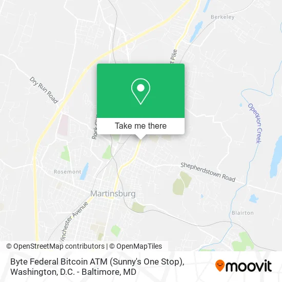 Byte Federal Bitcoin ATM (Sunny's One Stop) map