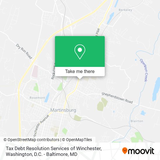 Tax Debt Resolution Services of Winchester map