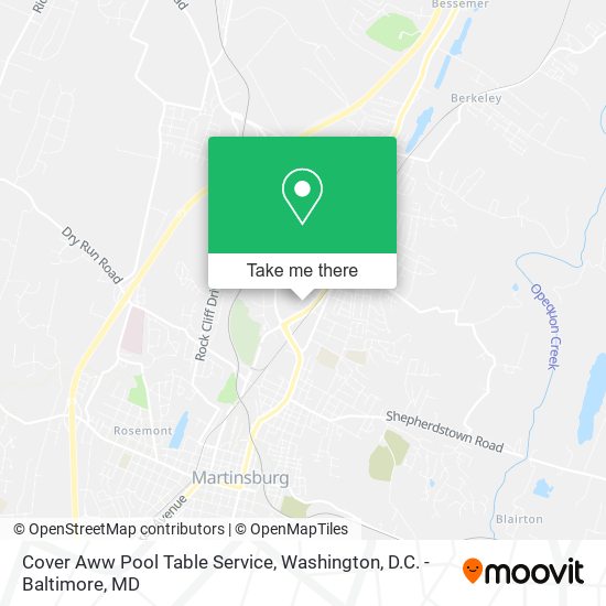 Mapa de Cover Aww Pool Table Service