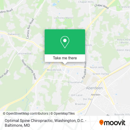 Optimal Spine Chiropractic map
