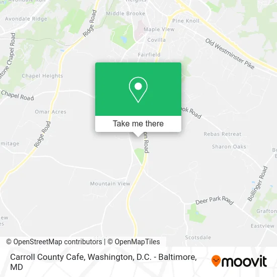 Carroll County Cafe map