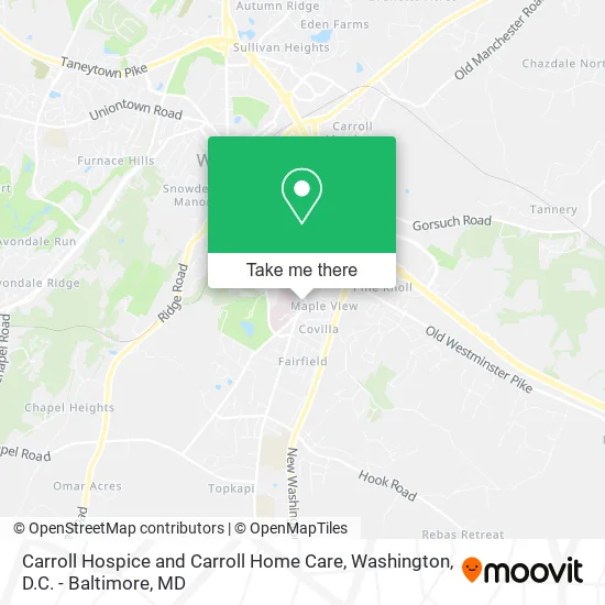 Carroll Hospice and Carroll Home Care map