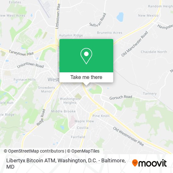Mapa de Libertyx Bitcoin ATM
