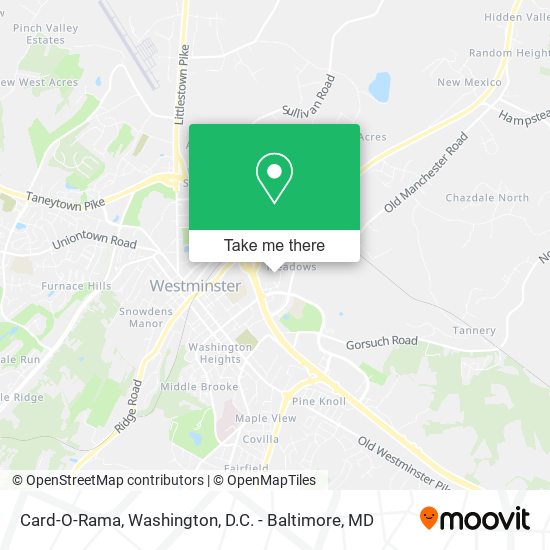Card-O-Rama map