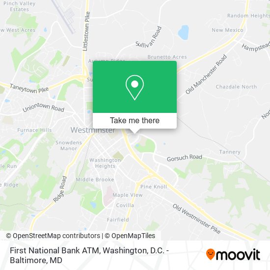 Mapa de First National Bank ATM
