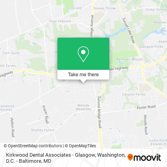 Mapa de Kirkwood Dental Associates - Glasgow