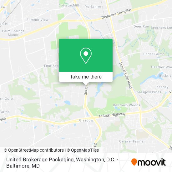United Brokerage Packaging map
