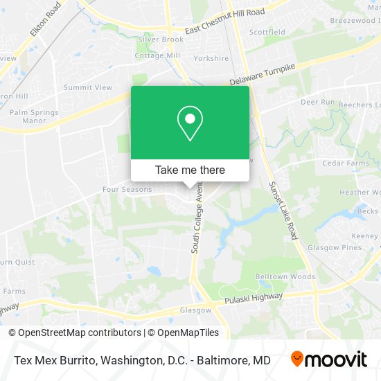 Tex Mex Burrito map