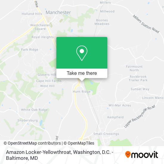 Amazon Locker-Yellowthroat map