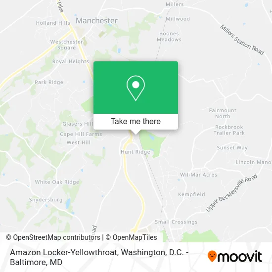 Amazon Locker-Yellowthroat map