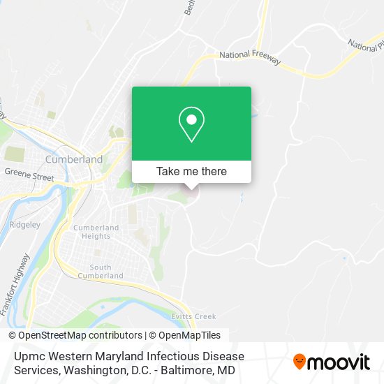 Upmc Western Maryland Infectious Disease Services map