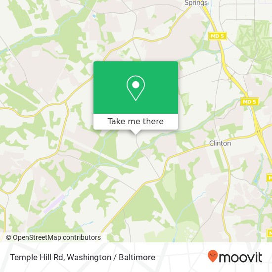 Mapa de Temple Hill Rd, Clinton, MD 20735