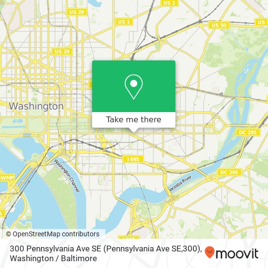 300 Pennsylvania Ave SE (Pennsylvania Ave SE,300), Washington, DC 20003 map