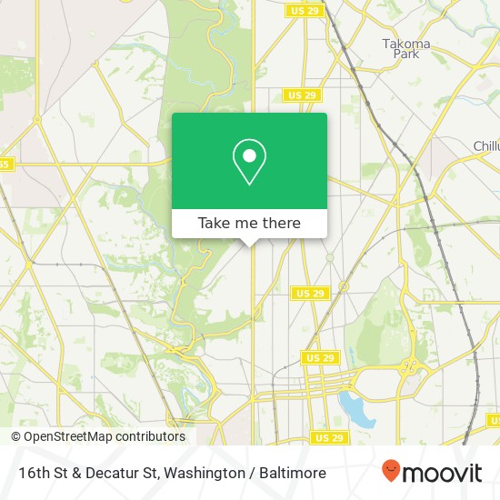 Mapa de 16th St & Decatur St, 4800 16th St NW