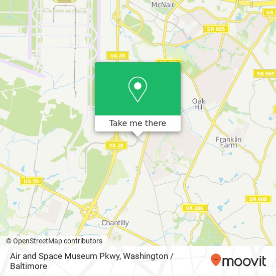 Air and Space Museum Pkwy, Chantilly, VA 20151 map