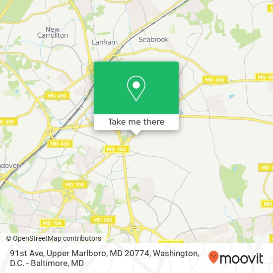 91st Ave, Upper Marlboro, MD 20774 map