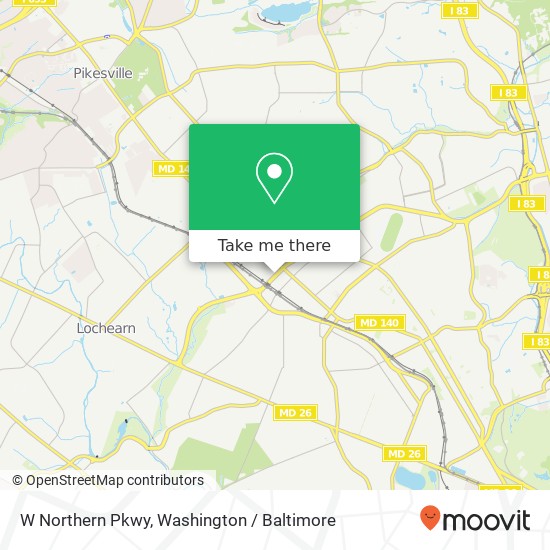 W Northern Pkwy, Baltimore, MD 21215 map