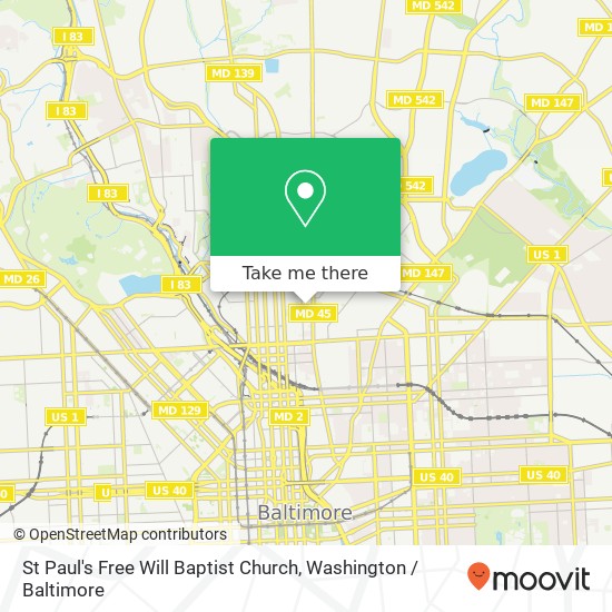 St Paul's Free Will Baptist Church, 406 E 23rd St map