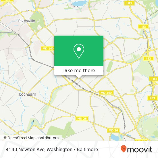 Mapa de 4140 Newton Ave, Baltimore, MD 21215