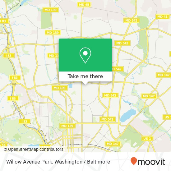 Mapa de Willow Avenue Park, Willow Ave
