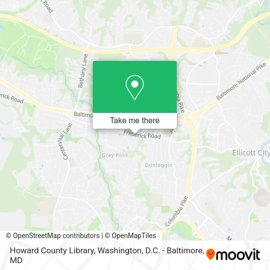 Howard County Library map