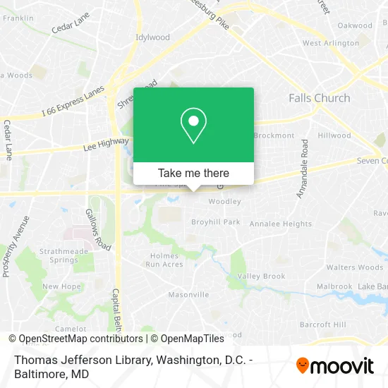 Thomas Jefferson Library map