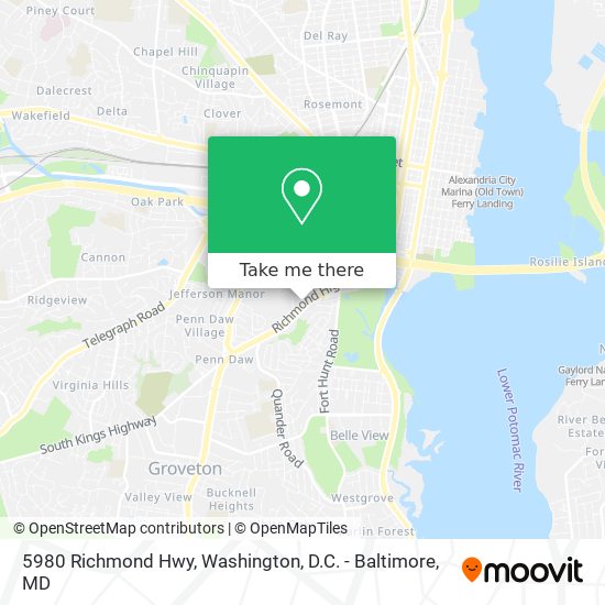 Mapa de 5980 Richmond Hwy
