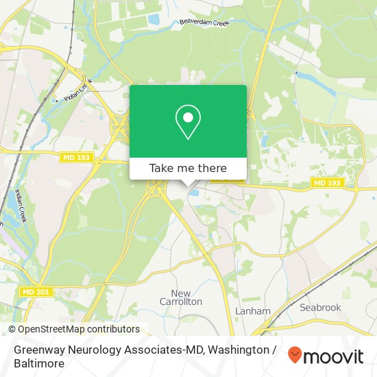 Greenway Neurology Associates-MD, 7525 Greenway Center Dr map
