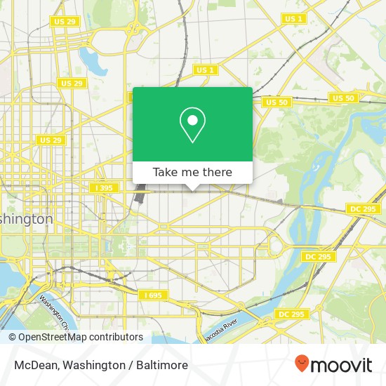 Mapa de McDean, 1005 H St NE