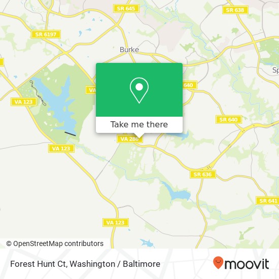 Mapa de Forest Hunt Ct, Springfield, VA 22153