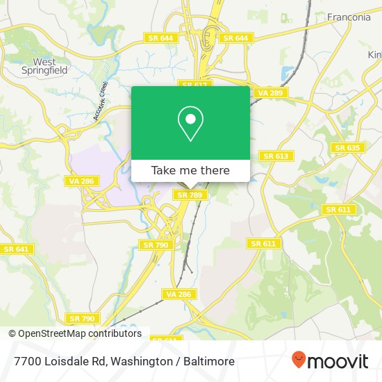 7700 Loisdale Rd, Springfield, VA 22150 map