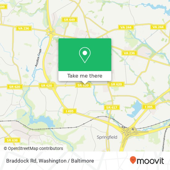 Mapa de Braddock Rd, Annandale, VA 22003