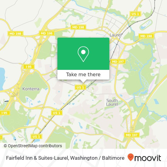 Mapa de Fairfield Inn & Suites-Laurel, 13700 Baltimore Ave