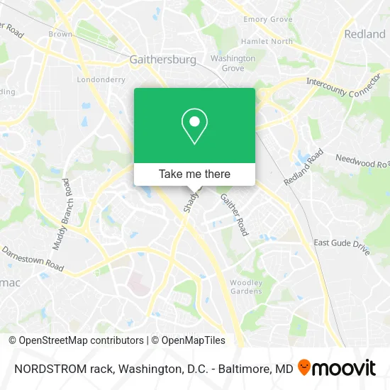 Mapa de NORDSTROM rack