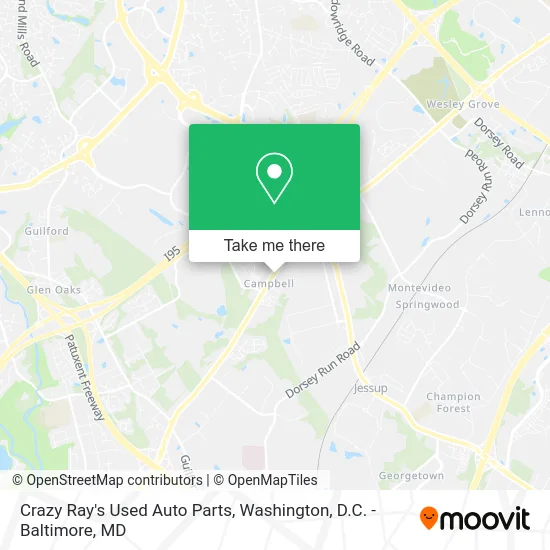 Crazy Ray's Used Auto Parts map