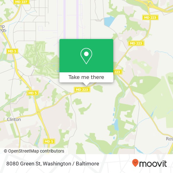 Mapa de 8080 Green St, Clinton, MD 20735