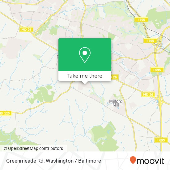 Greenmeade Rd, Windsor Mill, MD 21244 map