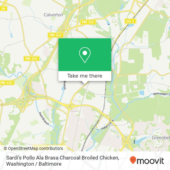 Sardi's Pollo Ala Brasa Charcoal Broiled Chicken, 10433 Baltimore Ave map