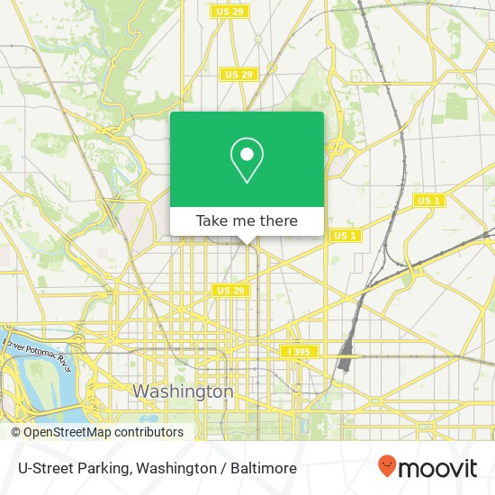 Mapa de U-Street Parking, 1931 9th St NW