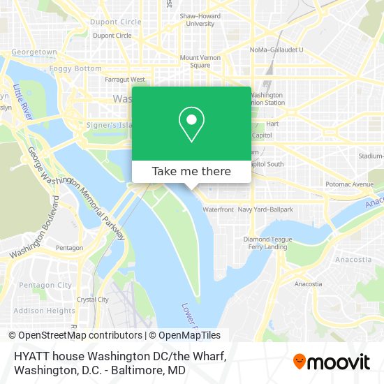 How to get to HYATT house Washington DC / the Wharf by Bus, Metro or Train?