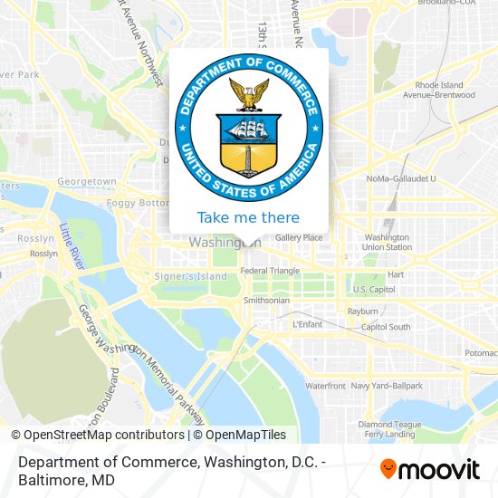 Mapa de Department of Commerce