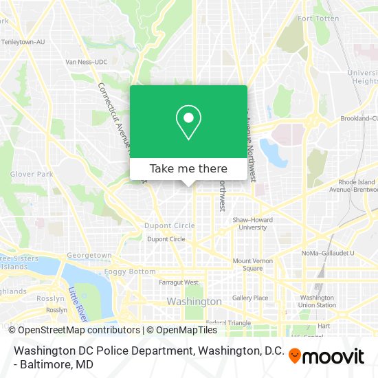 Mapa de Washington DC Police Department