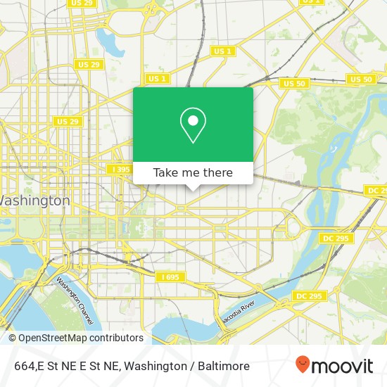 664,E St NE E St NE, Washington, DC 20002 map